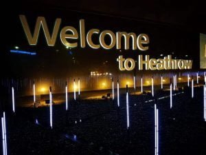 Welcome to heathrow sign