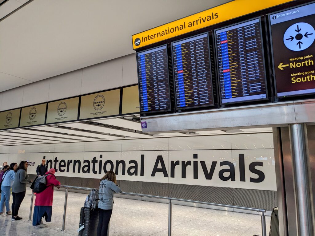 Waiting at International arrivals
