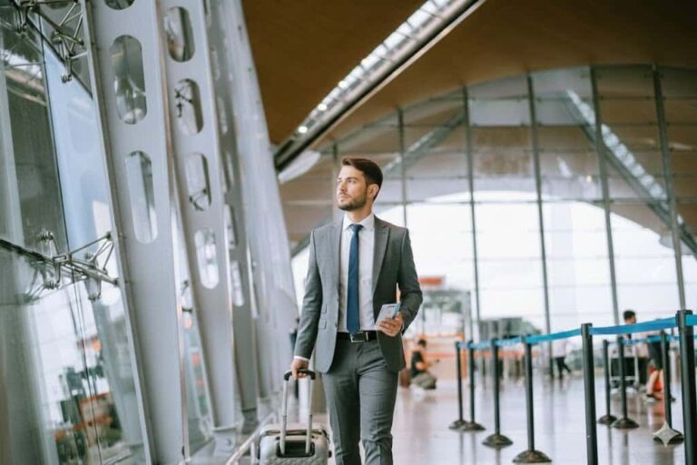 central taxis letchworth passenger walking through terminal